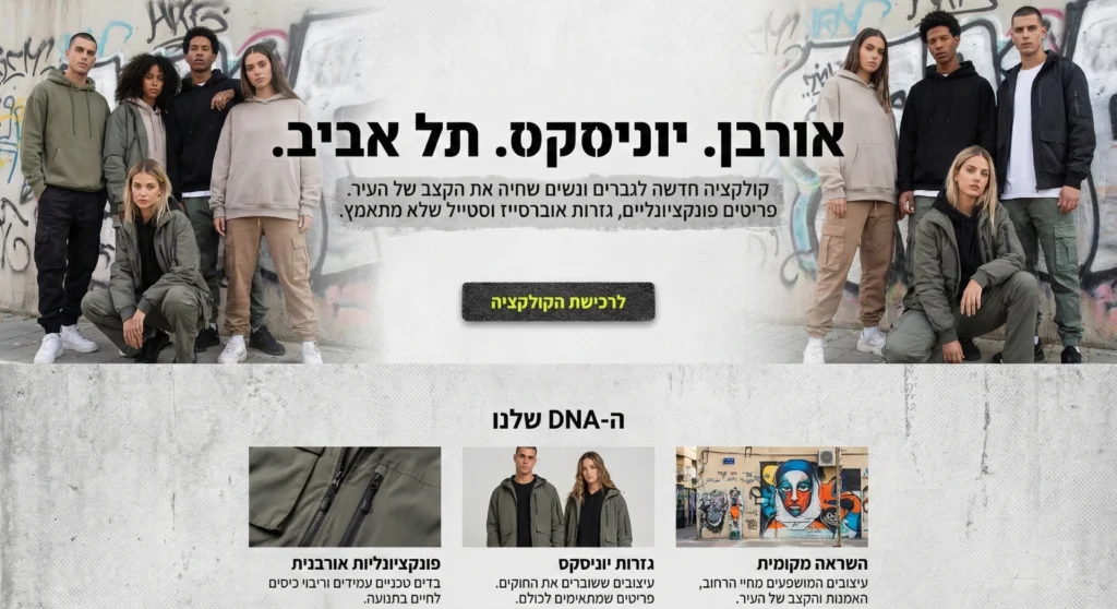 עיצוב אתר עיצוב ואומנות אורבן