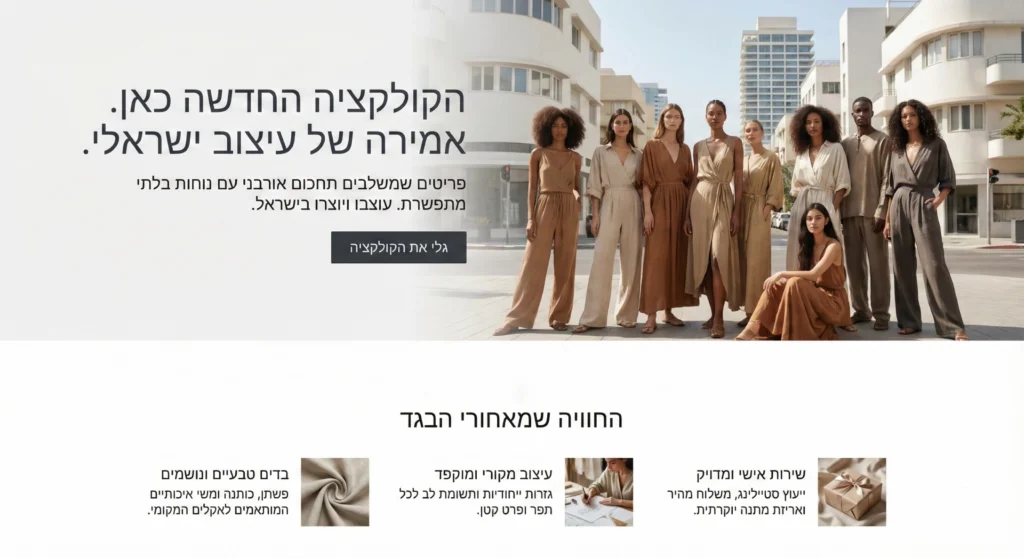 עיצוב אתר עיצוב ואומנות הקולקציה החדשה כאן