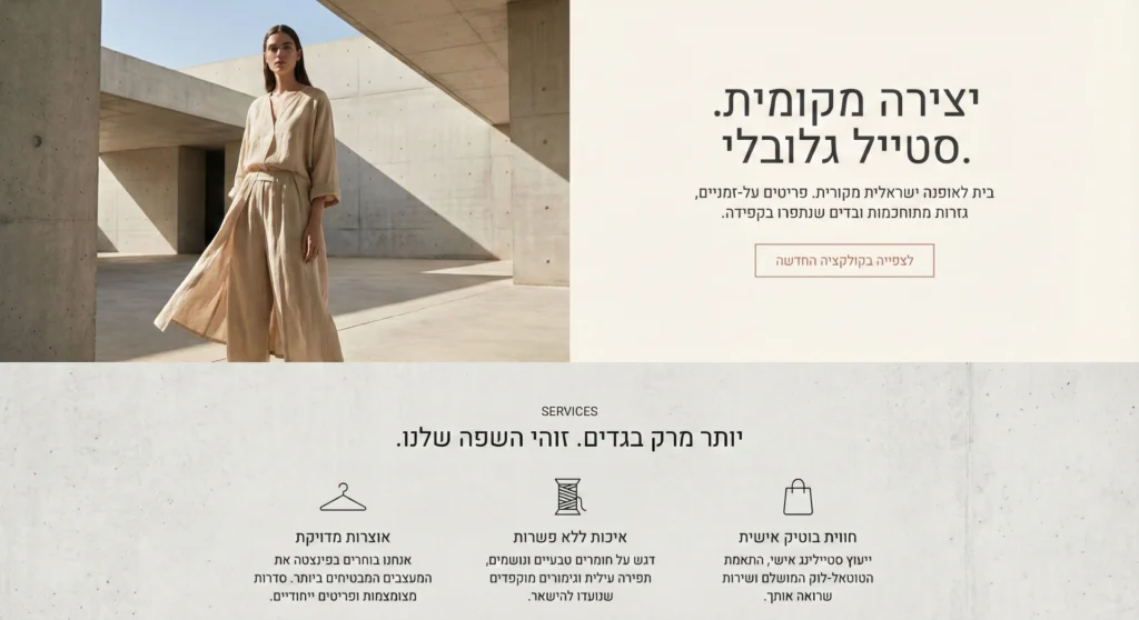 עיצוב אתר עיצוב ואומנות יצירה מקומית