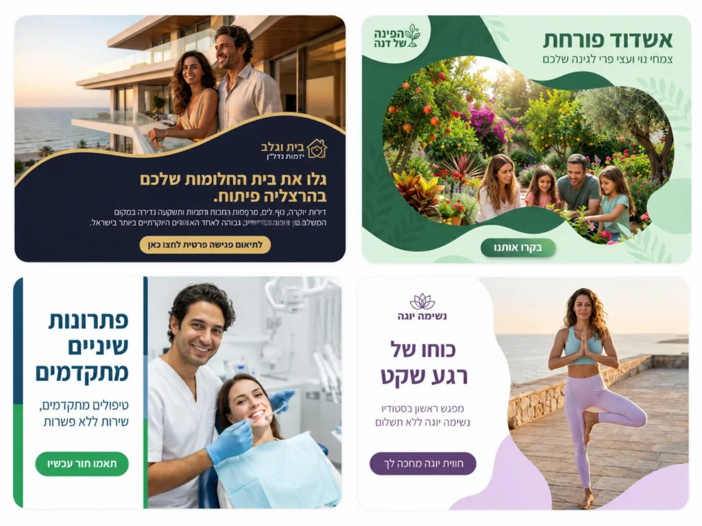 מודעות שיווקיות ומודעות מוצר נוצרים אוטומטית בלחיצת כפתור עם AI מתקדם